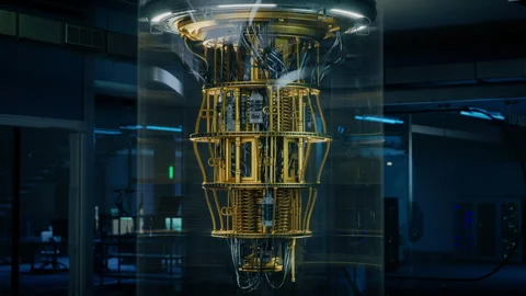 Quantum Computer Establishing B Roll Stock Footage 319994508