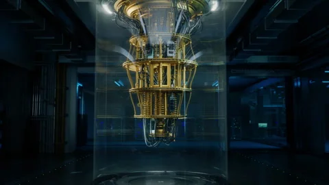 Quantum Computer Establishing B Roll Stock Footage 319994575