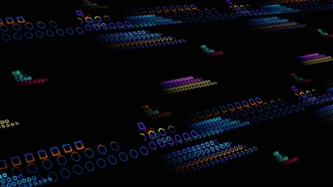 Quantum computer futuristic technology digital holographic process and analysis Stock Footage 144920365