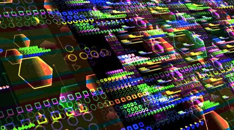 Quantum computer futuristic technology digital layer  abstract orange zone po Illustrazione stock