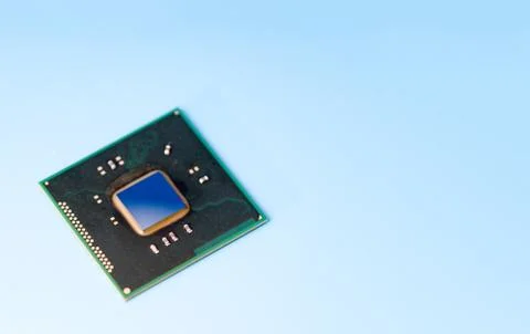 Quantum computer IC. prototype / concept chip 스톡 사진