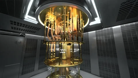 Quantum Computer Lab, Close camera shot 4K Video stock 200473182