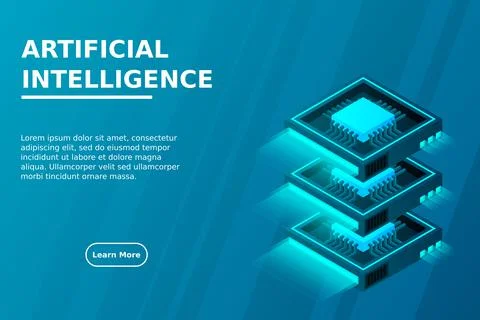 Quantum computer, large data processing, server room, artificial intelligence イラスト素材