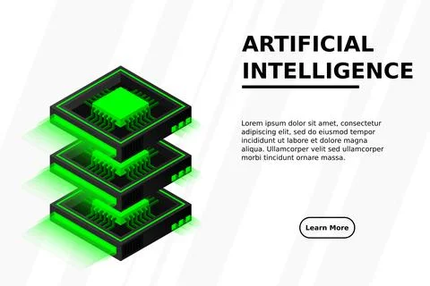 Quantum computer, large data processing, server room, artificial intelligence イラスト素材