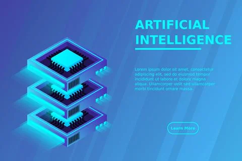 Quantum computer, large data processing, server room, artificial intelligence イラスト素材