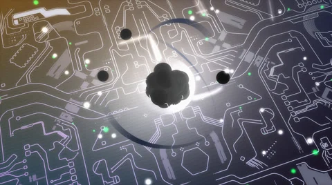 Quantum computer, qubit, technology Video stock 55334342