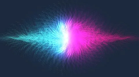 Quantum computer technology banner design template concept. Deep learning Illustrazione stock