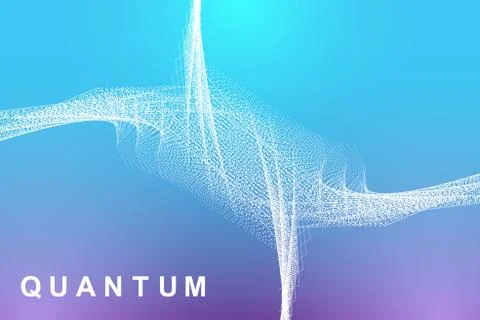 Quantum computer technology concept. Deep learning artificial intelligence. Big Illustrazione stock