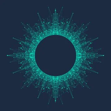 Quantum computer technology concept. Deep learning artificial intelligence. Big Illustrazione stock