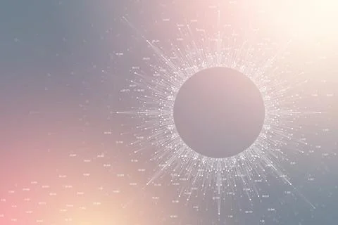 Quantum computer technology concept. Deep learning artificial intelligence. Big 스톡 일러스트