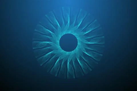 Quantum computer technology concept. Deep learning artificial intelligence. Big Stock Illustration