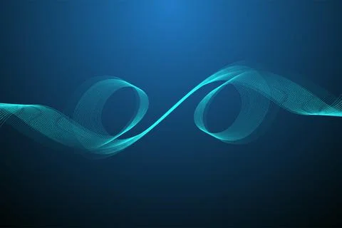 Quantum computer technology concept. Deep learning artificial intelligence. Big Illustrazione stock