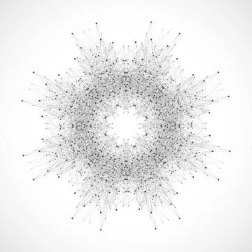 Quantum computer technology concept. Deep learning artificial intelligence. Big Stock Illustration