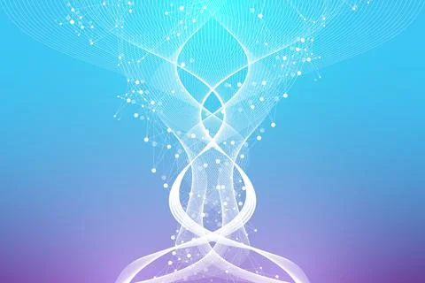 Quantum computer technology concept. Deep learning artificial intelligence. Big Illustrazione stock