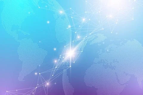 Quantum computer technology concept. Deep learning artificial intelligence. Big Stock Illustration