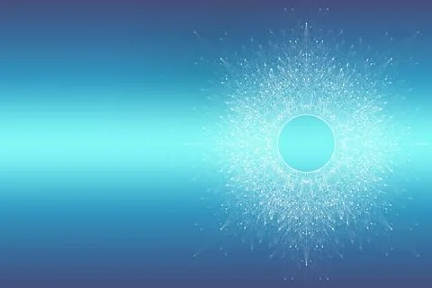 Quantum computer technology concept. Deep learning artificial intelligence. Big Stock Illustration