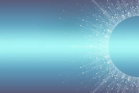 Quantum computer technology concept. Deep learning artificial intelligence. Big Stock Illustration