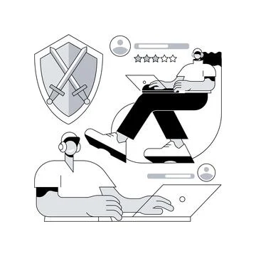 Quantum computing abstract concept vector illustration. Stock Illustration