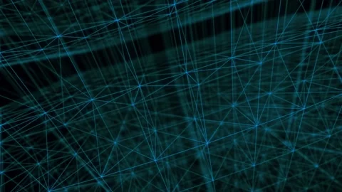 Quantum computing and new technologies. Blue futuristic network space Stock Footage 168332294