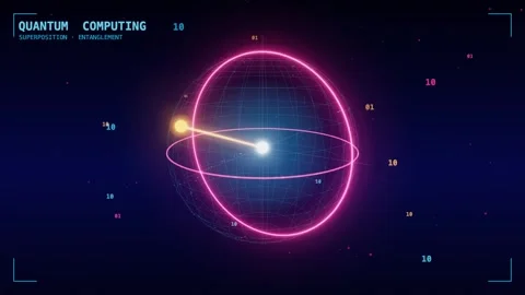 Quantum computing bloch sphere state Stock Footage 339999271