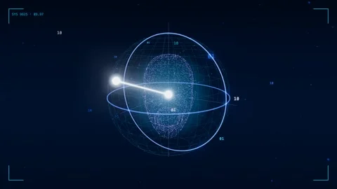 Quantum computing bloch sphere state Stock Footage 340023058
