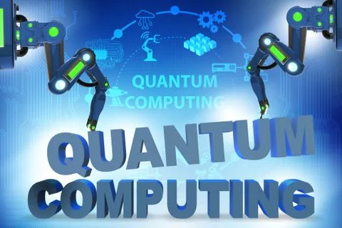 Quantum computing concept - 3d rendering Stockillustratie