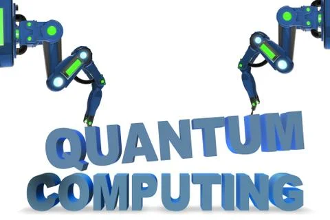 Quantum computing concept - 3d rendering Stock Illustration
