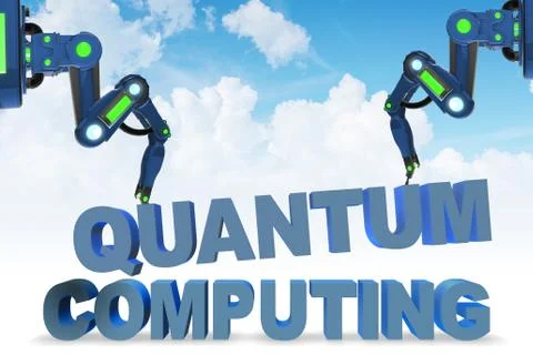 Quantum computing concept - 3d rendering Illustrazione stock