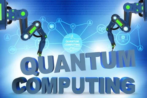 Quantum computing concept - 3d rendering 스톡 일러스트