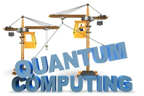 Quantum computing concept - 3d rendering 库存照片