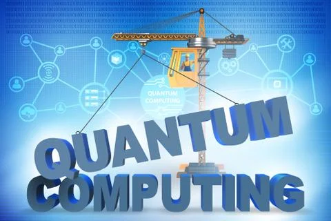 Quantum computing concept - 3d rendering 库存照片