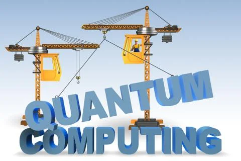 Quantum computing concept - 3d rendering 库存照片
