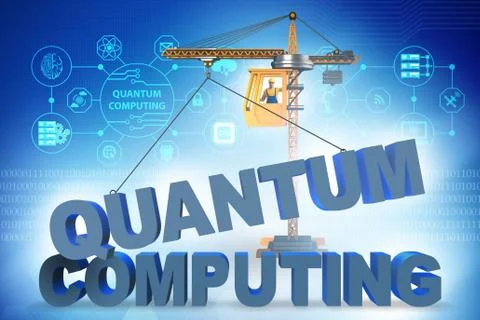 Quantum computing concept - 3d rendering 库存照片