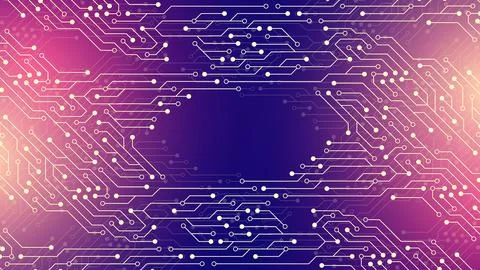 Quantum computing concept. Deep learning artificial intelligence. Big data Stock Illustration