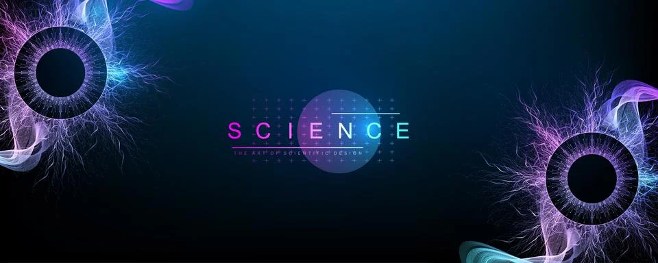 Quantum computing concept. Deep learning artificial intelligence. Big data Stock Illustration