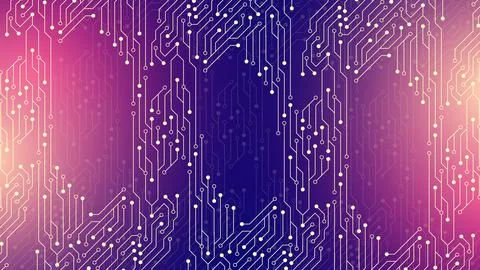 Quantum computing concept. Deep learning artificial intelligence. Big data Stock Illustration