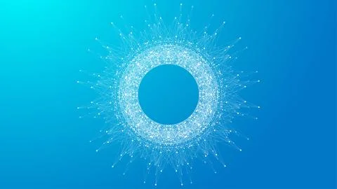 Quantum computing concept. Deep learning artificial intelligence. Big data Stock Illustration