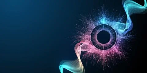 Quantum computing concept. Deep learning artificial intelligence. Big data Stock Illustration