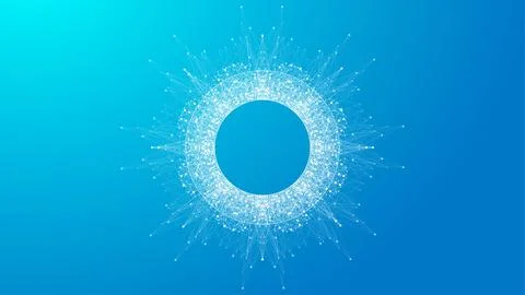 Quantum computing concept. Deep learning artificial intelligence. Big data Stock Illustration