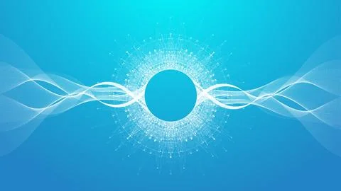 Quantum computing concept illustration. Deep learning artificial intelligence Stock Illustration