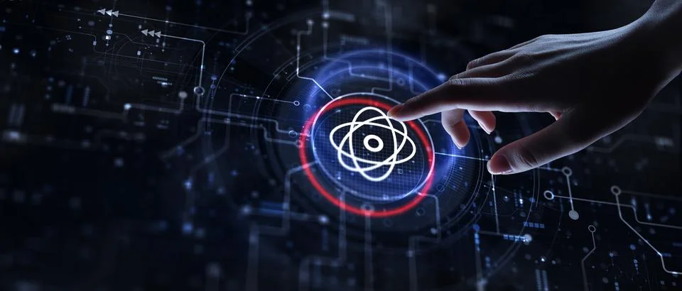 Quantum Computing Concept: Revolutionizing Information Processing Through Qua Stockfoto's