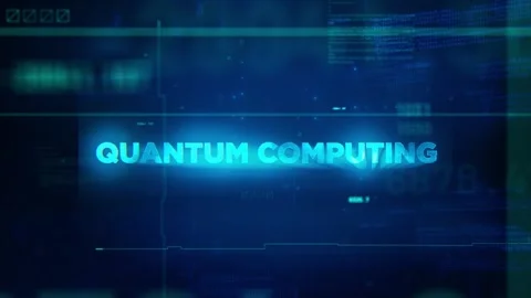 Quantum Computing concept technology futuristic data background Blue Color Stock Footage 343606056
