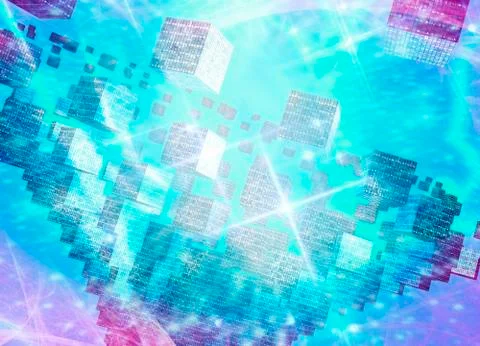 Quantum computing, conceptual artwork Stock-Illustration