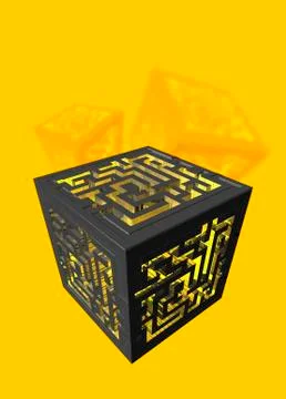 Quantum computing, conceptual artwork Illustrazione stock