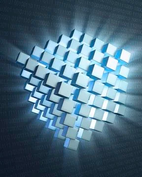 Quantum computing; conceptual artwork Illustrazione stock