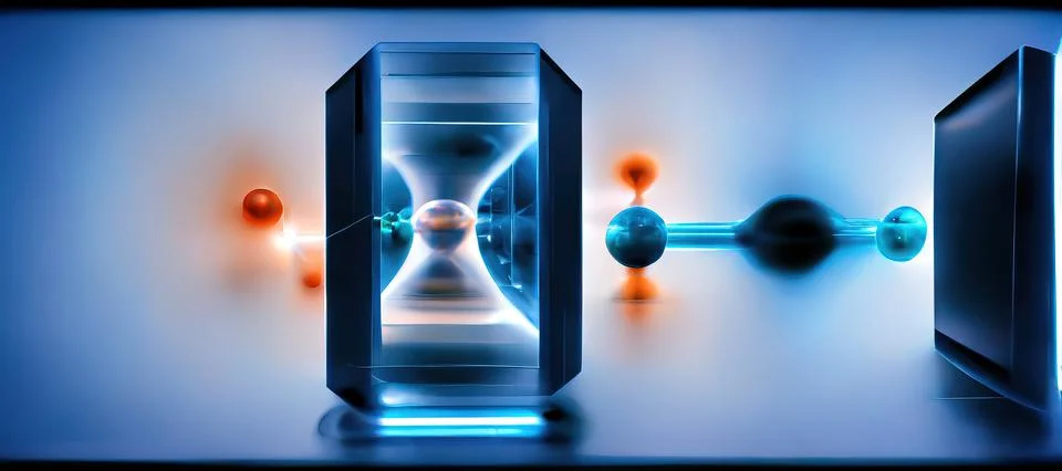 Quantum computing, conceptual illustration Stock Illustration