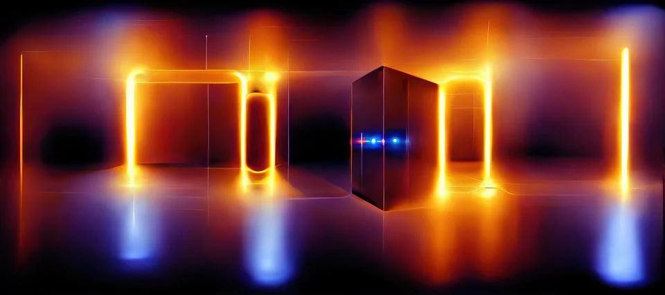 Quantum computing, conceptual illustration Illustration