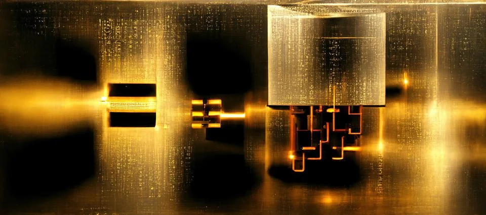 Quantum computing, conceptual illustration Stock Illustration