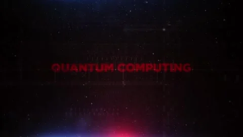 Quantum Computing Digital Background and Text Animation Stock Footage 343606051