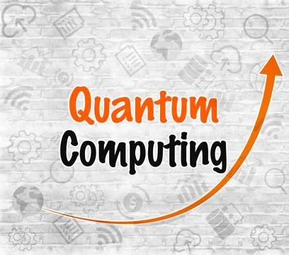 Quantum Computing is the Future Abstract Technological Background Stock Illustration